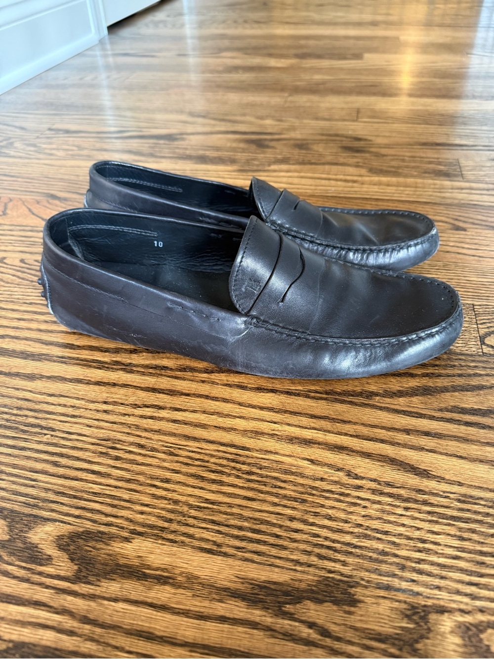 Tod’s Gommino Black Leather Driving Loafers Men’s Size 10 Made in Italy